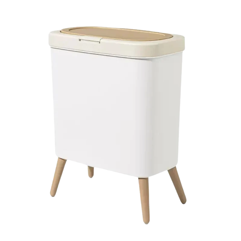 Poubelle rectangulaire avec couvercle à pression design