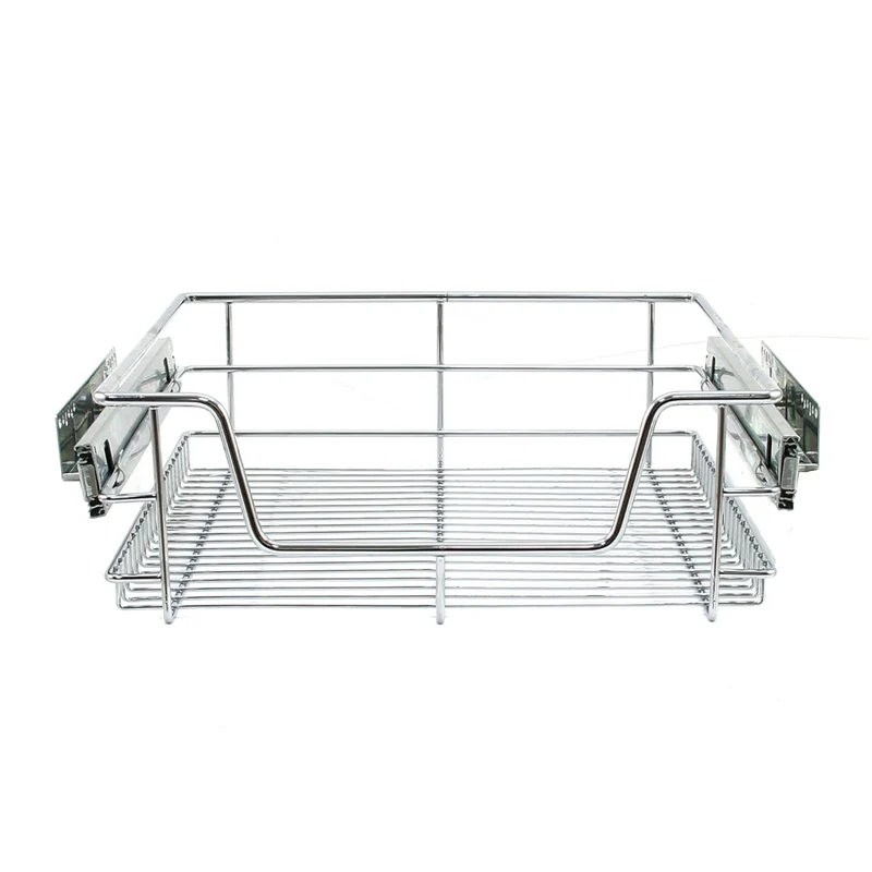 KuKoo Lot de 4 Paniers Coulissants Pour Placard de Cuisine - 50 cm