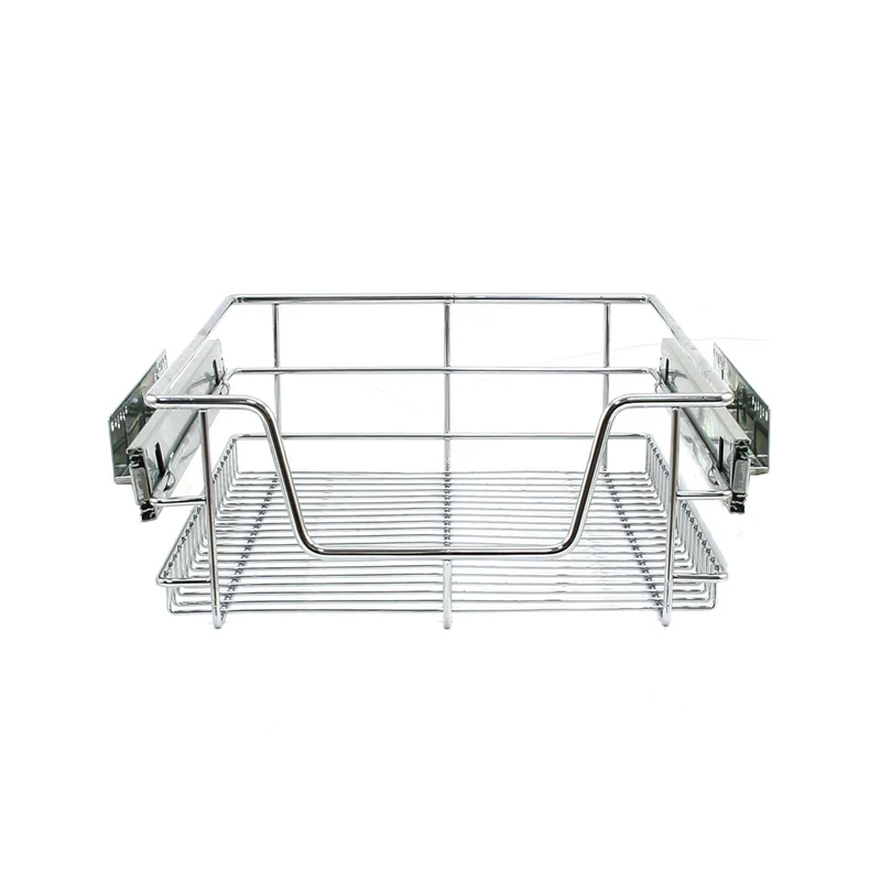 KuKoo Lot de 4 Paniers Coulissants Pour Placard de Cuisine - 40 cm